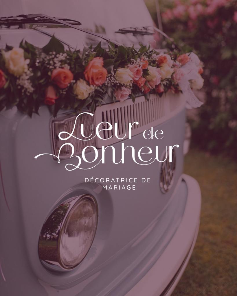 Identité visuelle Lueur de Bonheur - décoratrice de mariage