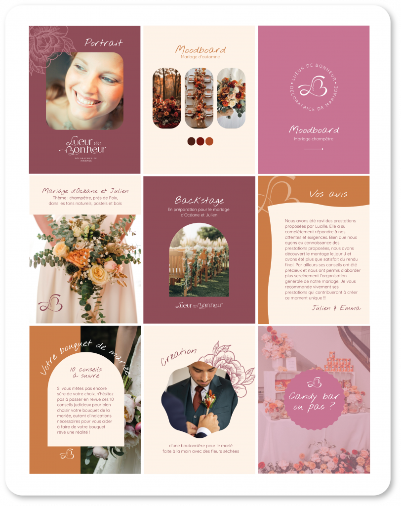 Feed Instagram Lueur de Bonheur